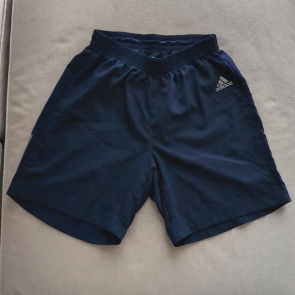 Adidas 7" Energy Running Shorts, navy blue, size small